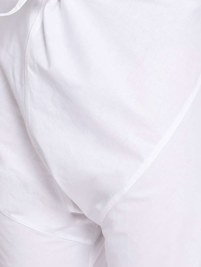 white solid kurta churidar set - 16943242 - Standard Image - 4