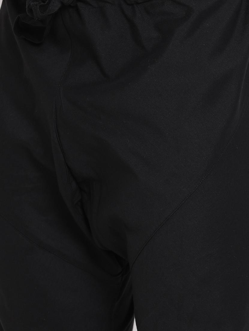 black jacquard kurta churidar set - 16943248 - Standard Image - 4