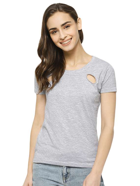 women's plain round neck t-shirt