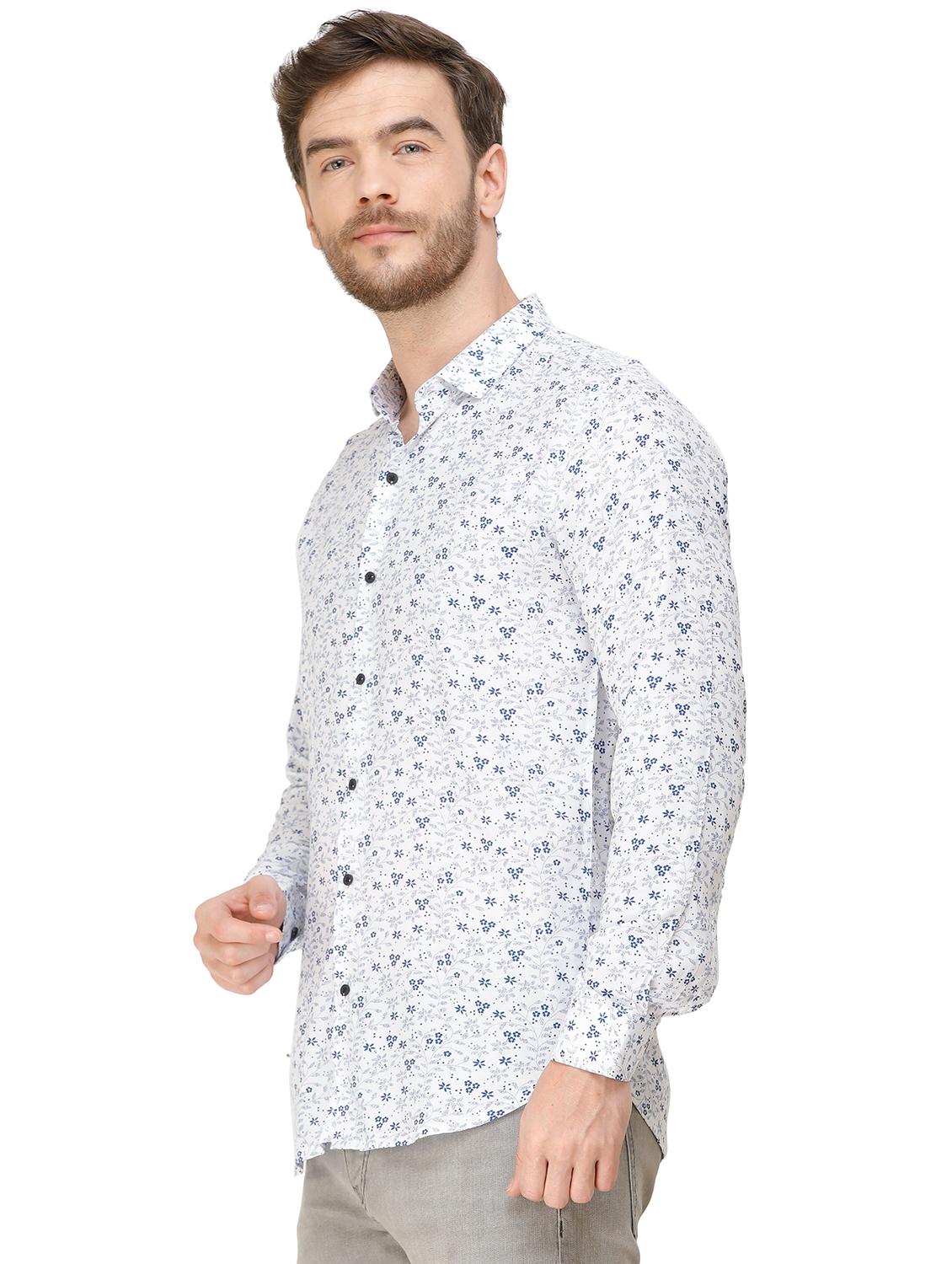 white floral printed casual shirt - 16943422 - Standard Image - 1