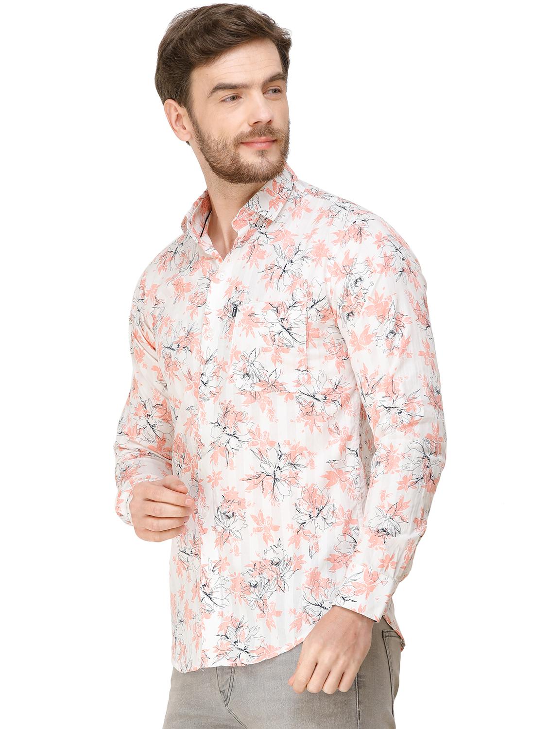 white floral printed casual shirt - 16943449 - Standard Image - 1
