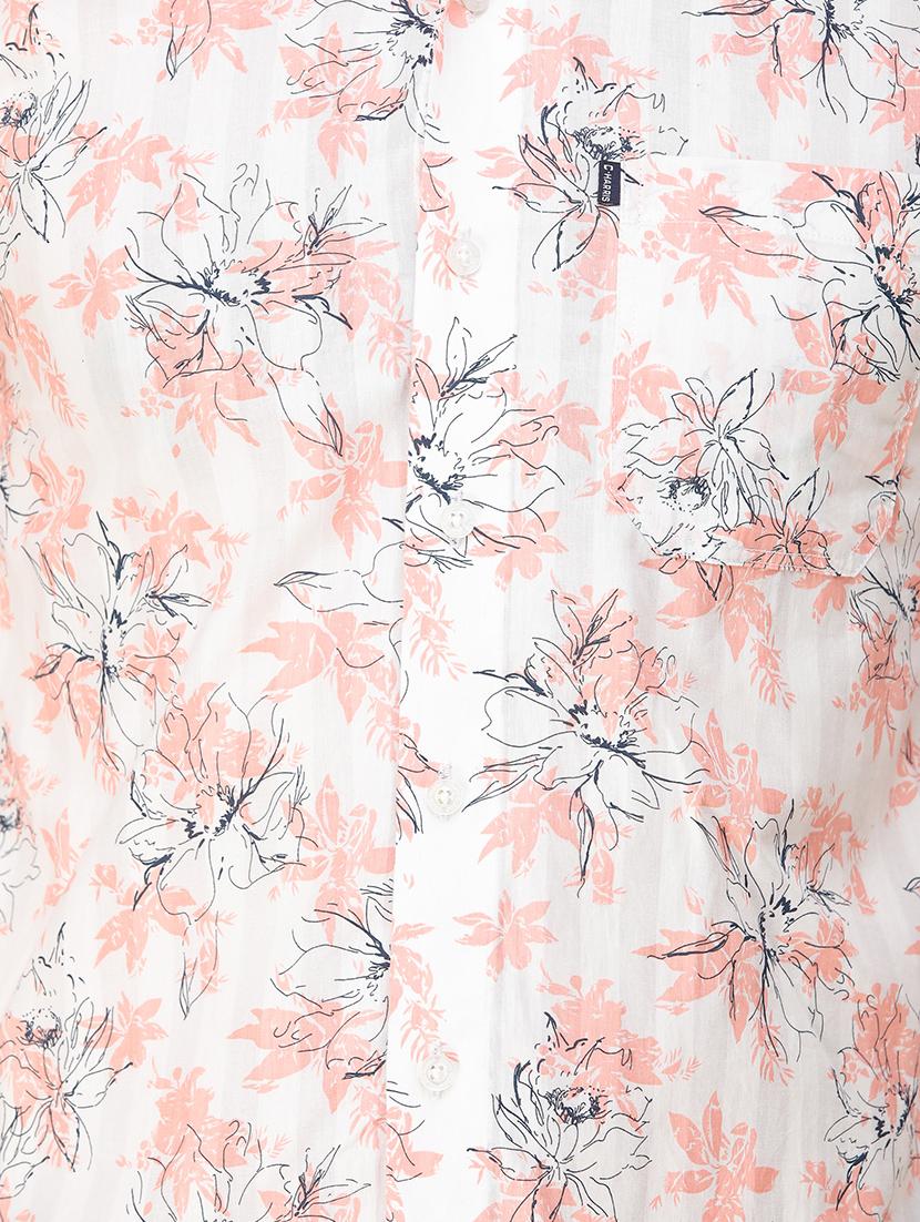 white floral printed casual shirt - 16943449 - Standard Image - 4