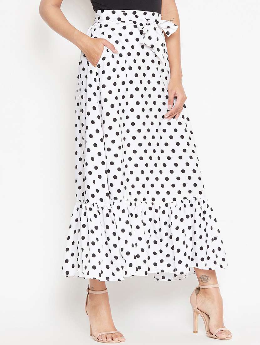 tie front polka dot flared dress  - 16943826 -  Standard Image - 1