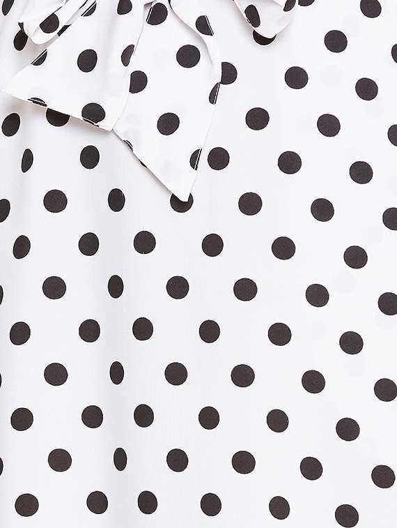 tie front polka dot flared dress  - 16943826 -  Standard Image - 4