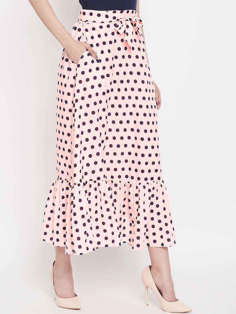 tie front polka dot flared dress  - 16943827 -  Standard Image - 1