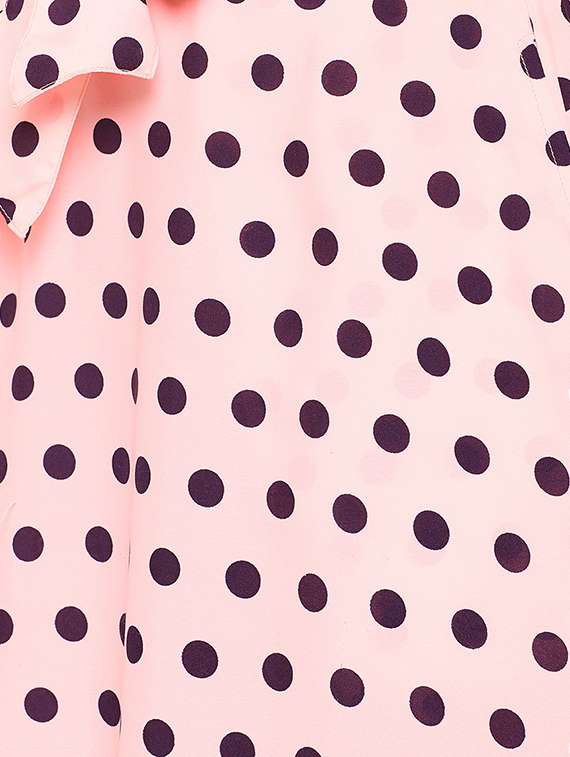 tie front polka dot flared dress  - 16943827 -  Standard Image - 4