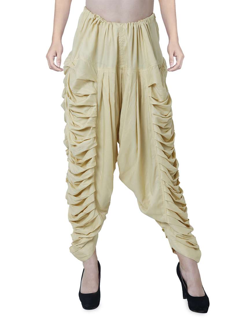 beige rayon dhoti salwar salwars