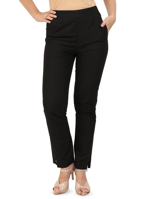mid rise solid trouser  - 16944045 -  Standard Image - 0
