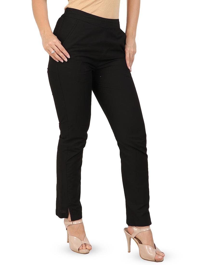 mid rise solid trouser  - 16944045 -  Standard Image - 1