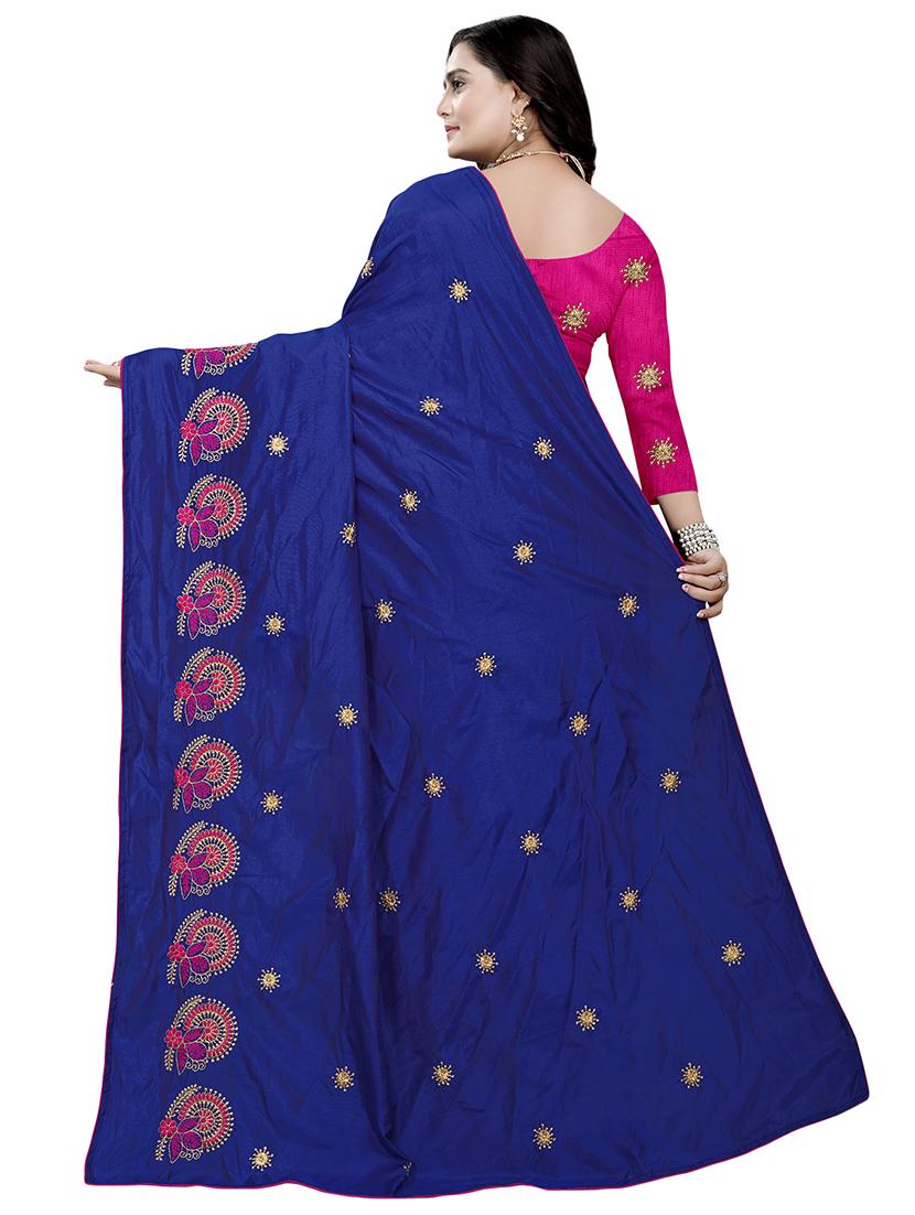self design embroidered saree - 16944270 -  Standard Image - 1