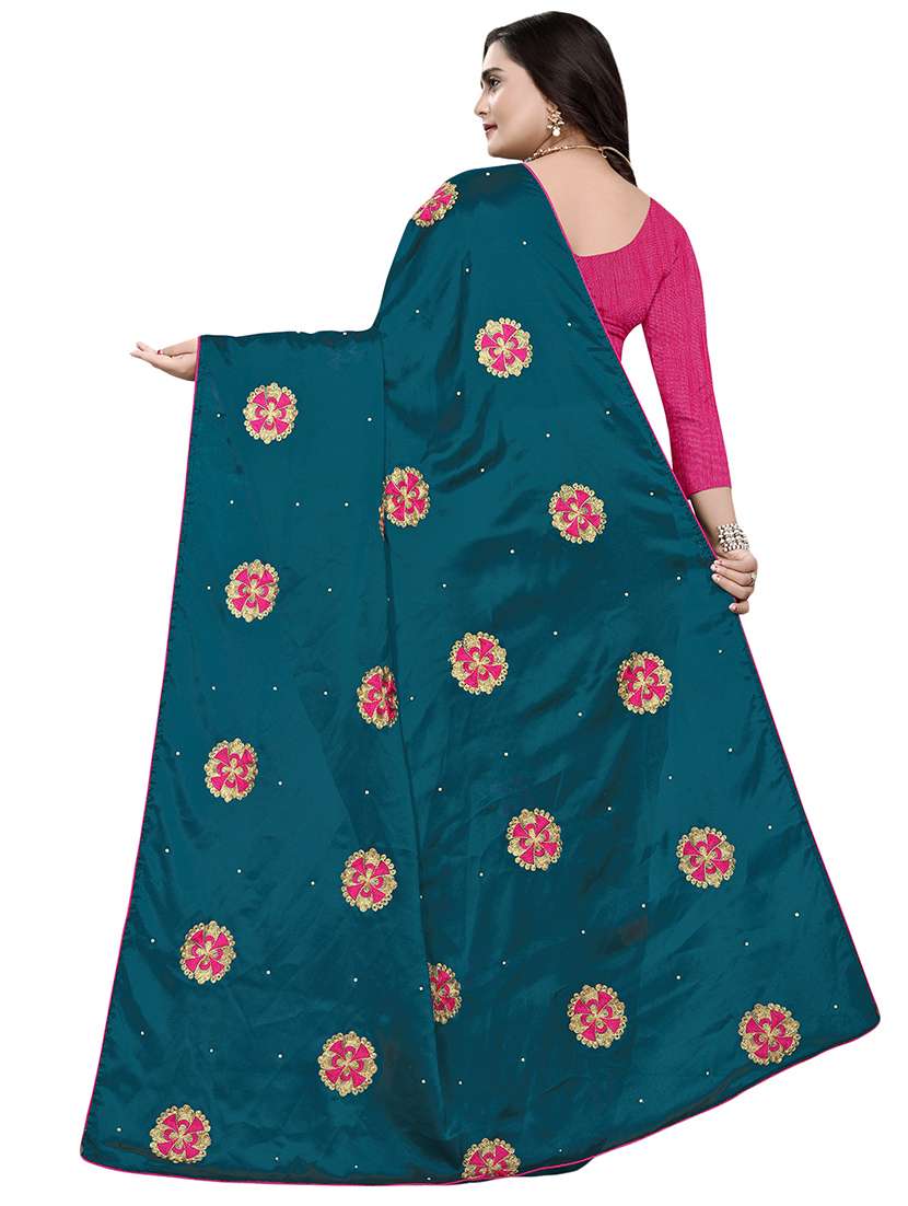 women's embroidered saree with blouse - 16944278 -  Standard Image - 1
