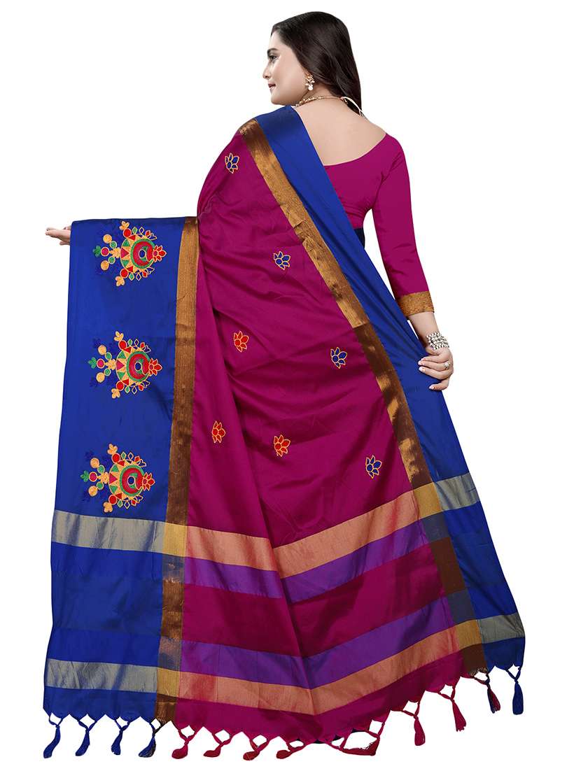 women's embroidered saree - 16944290 - Standard Image - 1