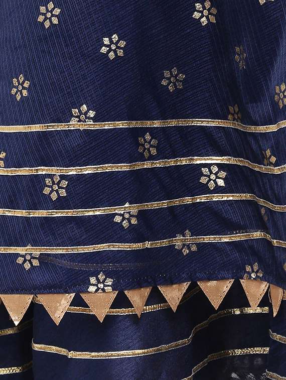 navy blue cotton flared skirt - 16944567 -  Standard Image - 4