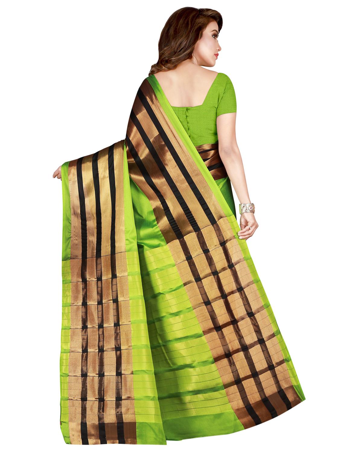 striped woven saree with blouse - 16944983 - Standard Image - 1