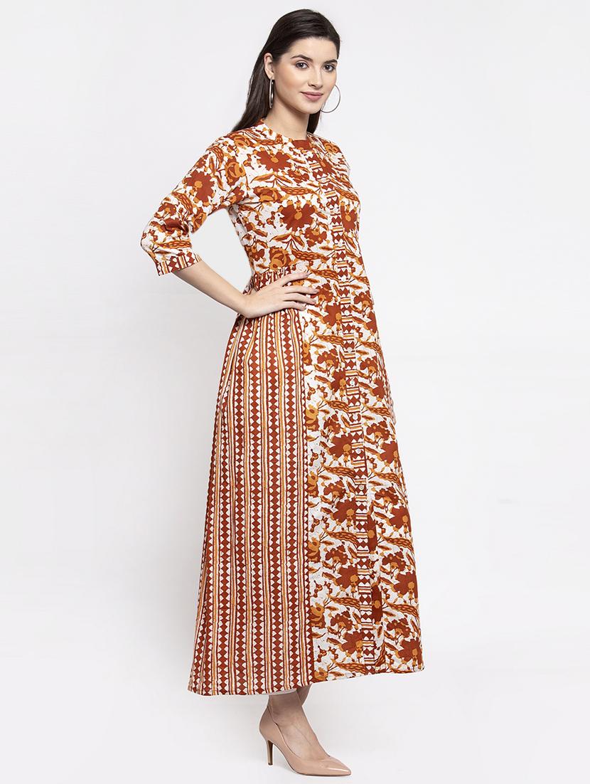 floral a-line kurta - 16945557 -  Standard Image - 1