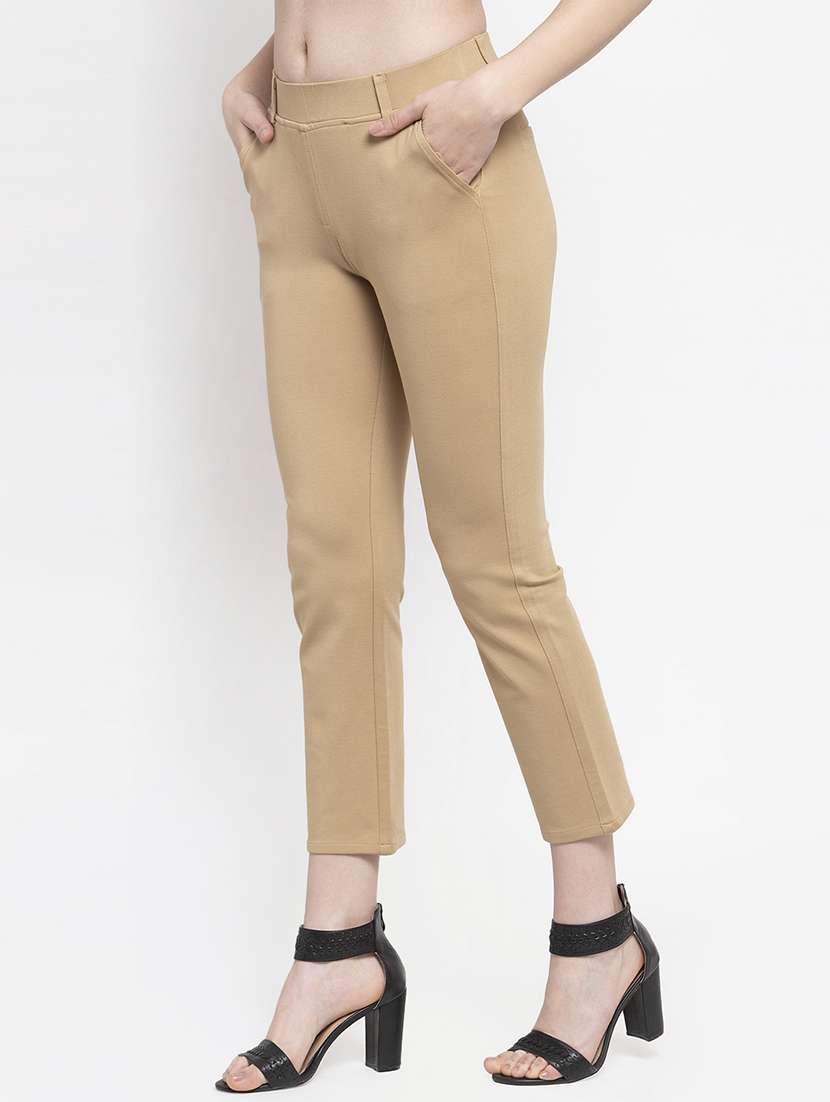 high rise flat front trouser  - 16945587 -  Standard Image - 1