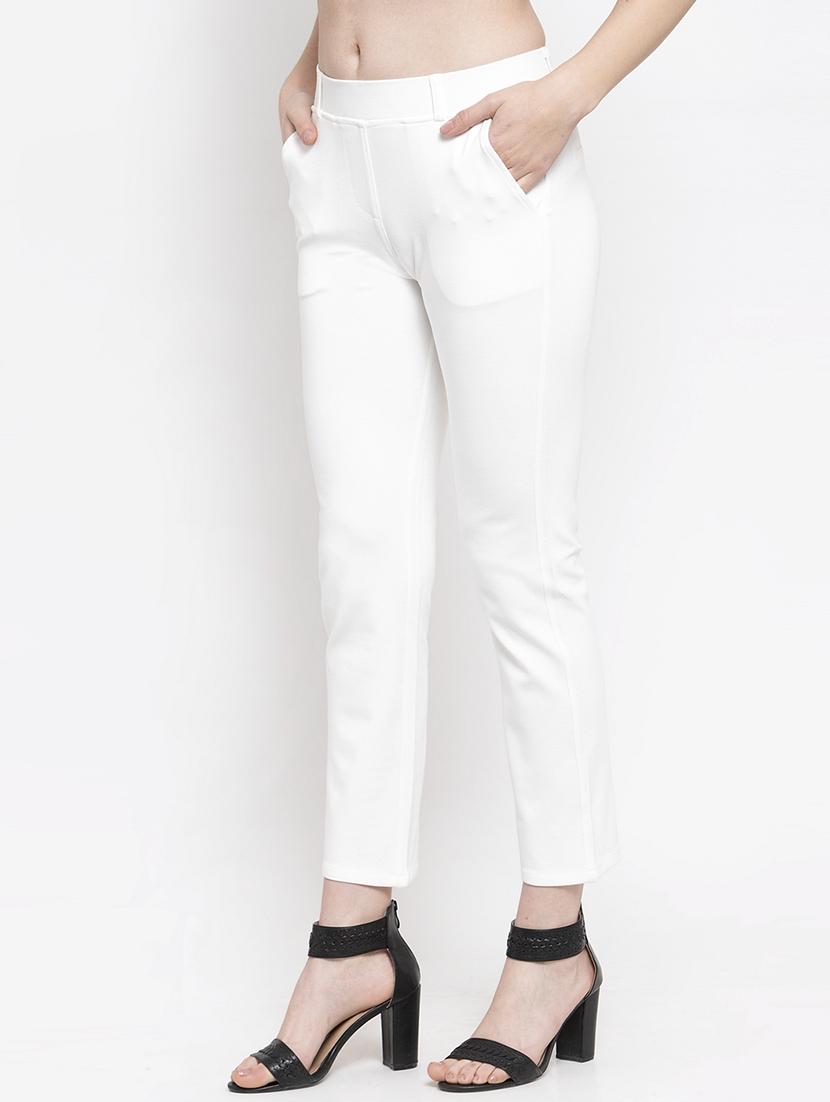 high rise flat front trouser - 16945588 - Standard Image - 1