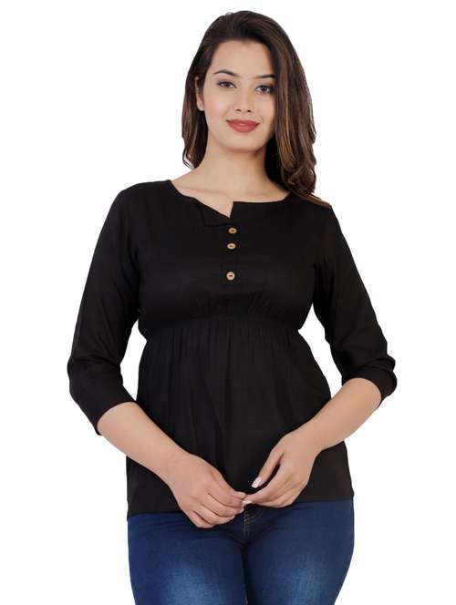 women's straight round neck top - 16945778 -  Standard Image - 0