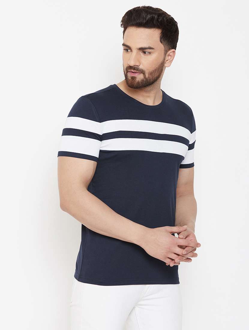 navy blue cut & sew t-shirt - 16952406 -  Standard Image - 1