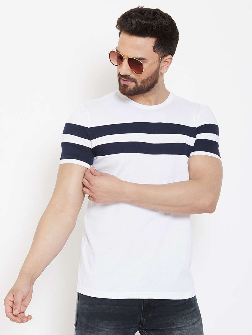 white cut & sew t-shirt