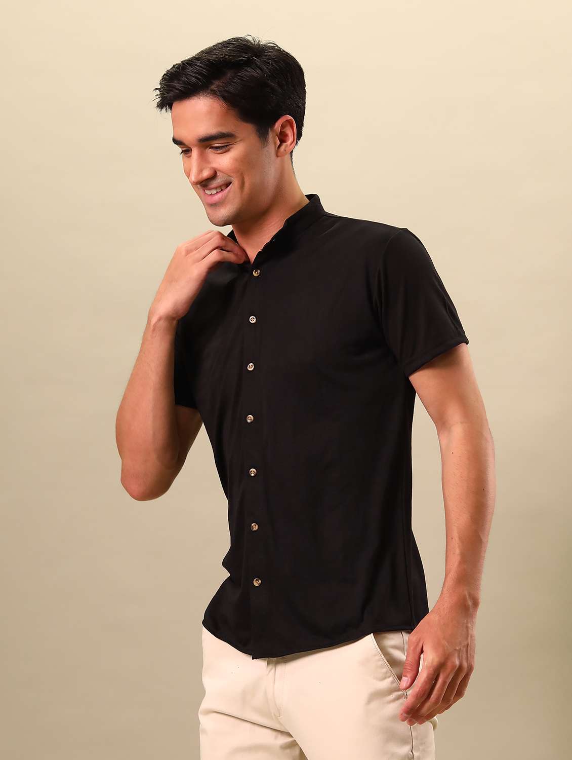 mens solid casual shirt - 16952423 -  Standard Image - 1