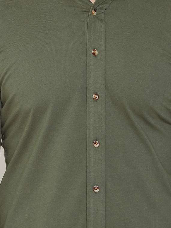 mens solid casual shirt - 16952424 - Standard Image - 4