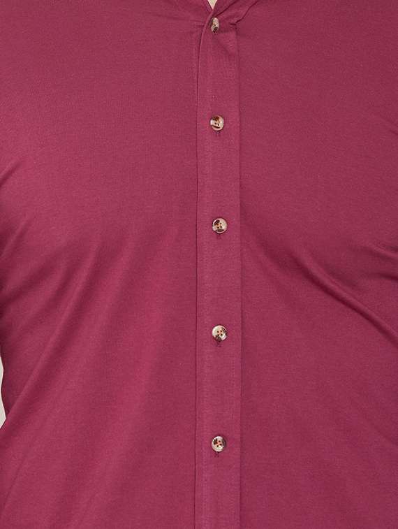 red solid casual shirt - 16952430 -  Standard Image - 4