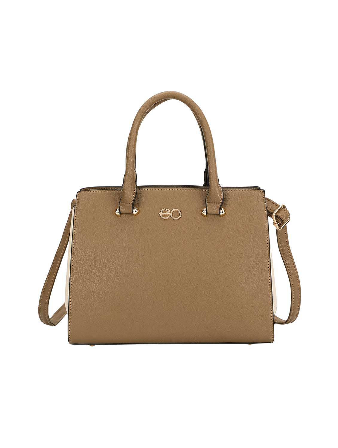 brown leatherette (pu) regular satchel