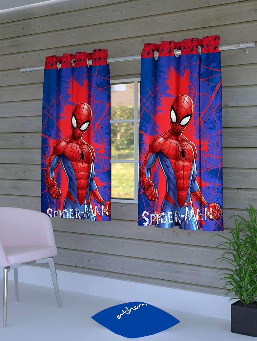 marvel spiderman kids window curtain (pack of 2)
