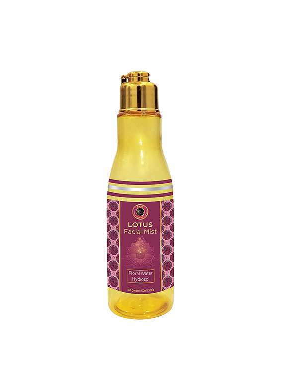 avnii organics lotus facial mist floral water hydrosol, soothes skin,100% natural, ensures deep hydration, good for anti- ageing