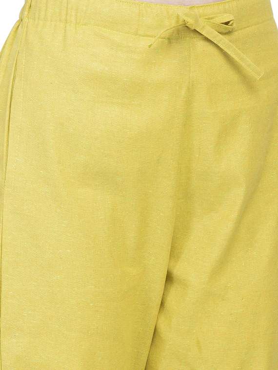 women solids calf length trousers - 16956465 - Standard Image - 4