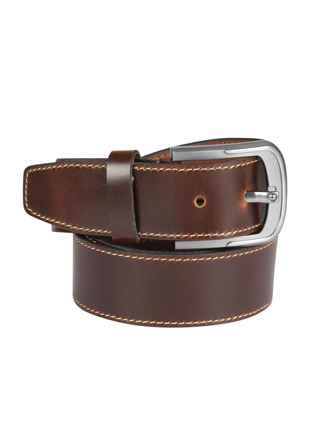 brown leather belt