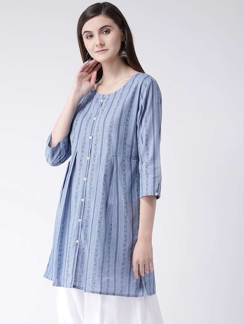 striped a-line kurti - 16957863 -  Standard Image - 1