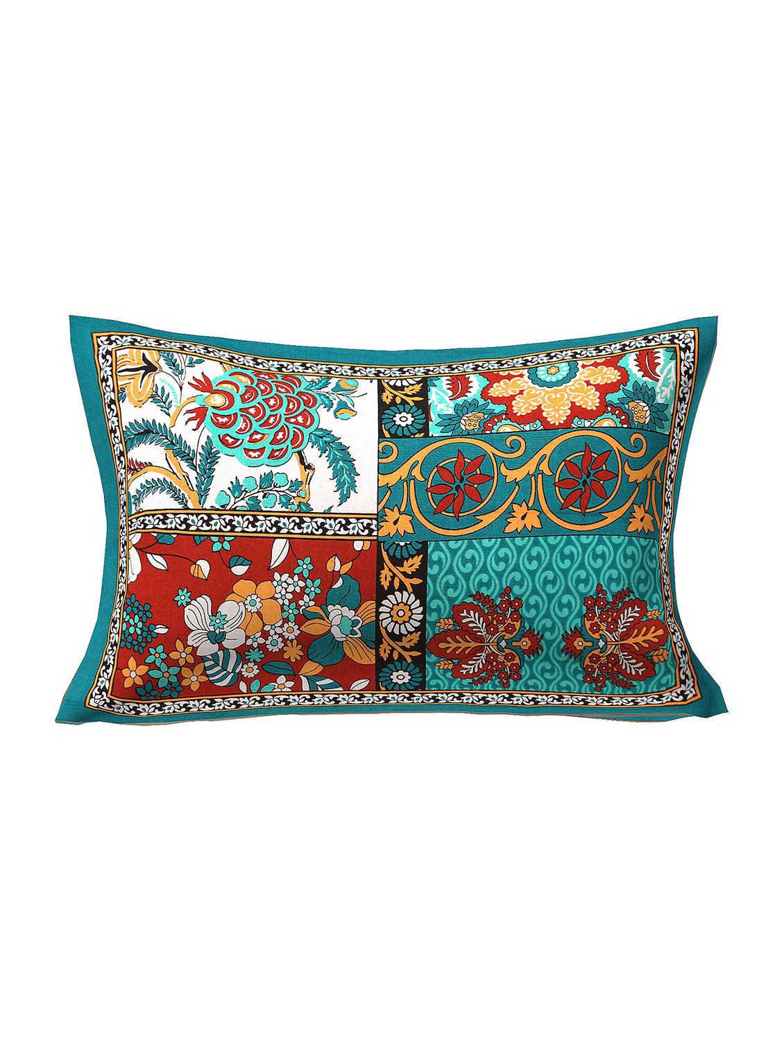 cotton single bedsheet with 1 pillow cover - 16958397 - Standard Image - 1