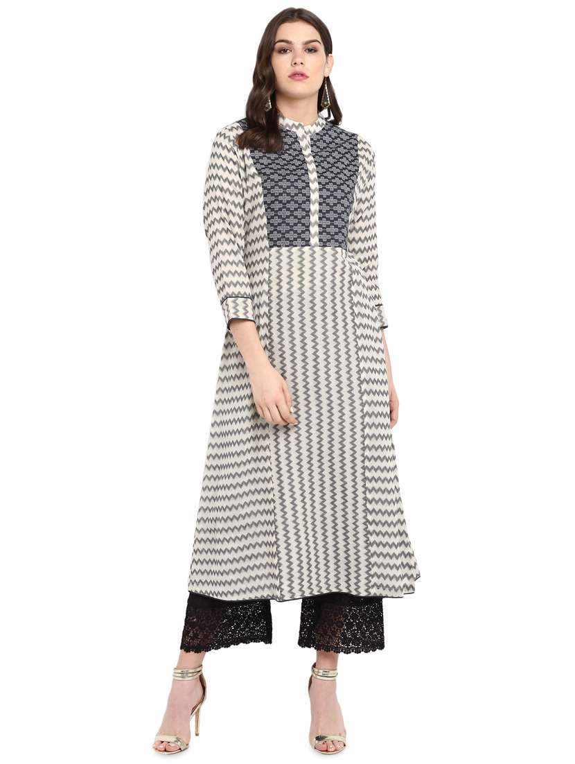 chevron a-line kurta