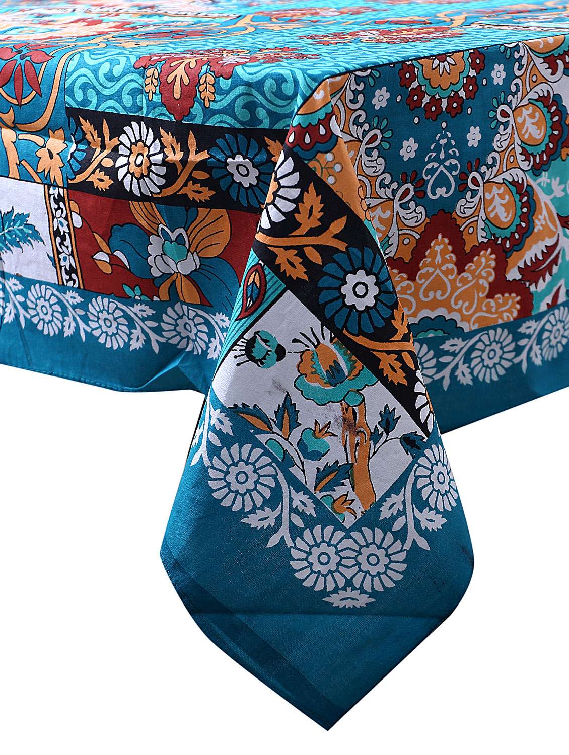 cotton jaipuri print 6 to 8 seater table cloth cover - 16960306 - Standard Image - 1