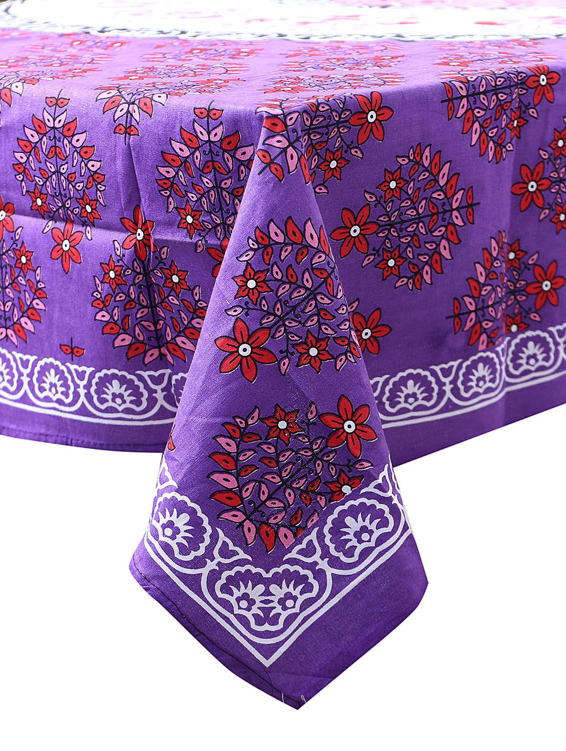 cotton jaipuri print 6 to 8 seater table cloth cover  - 16960316 -  Standard Image - 1