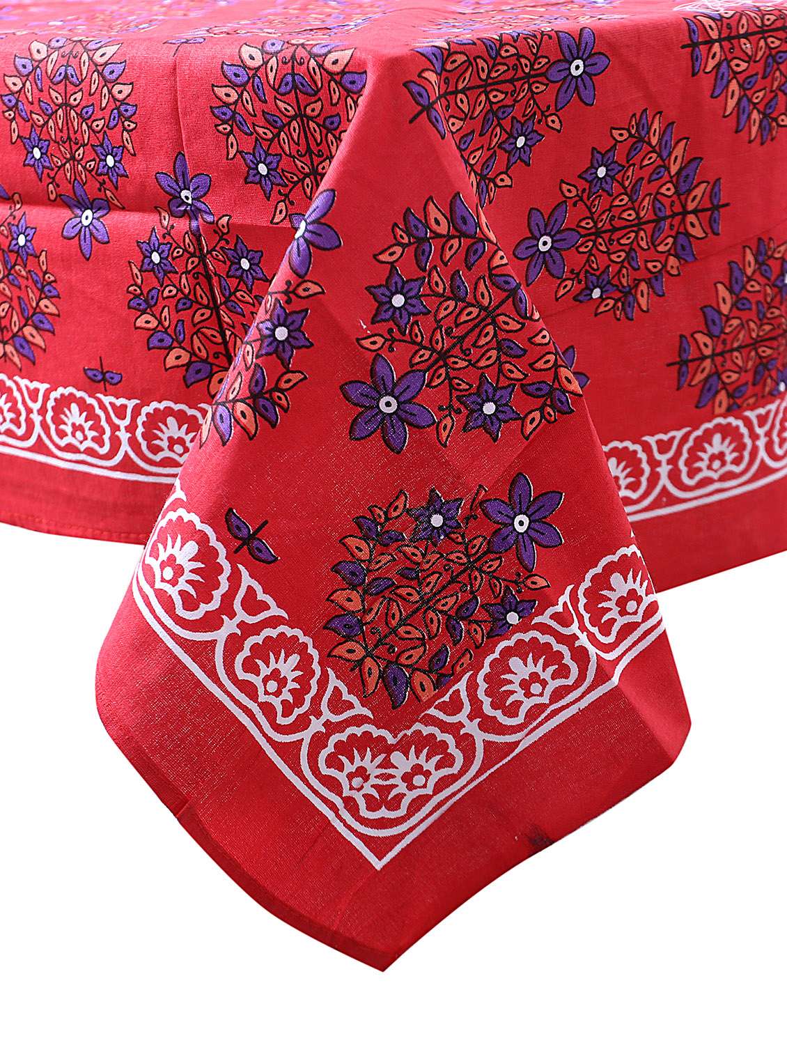 cotton jaipuri print 6 to 8 seater table cloth cover - 16960318 - Standard Image - 1