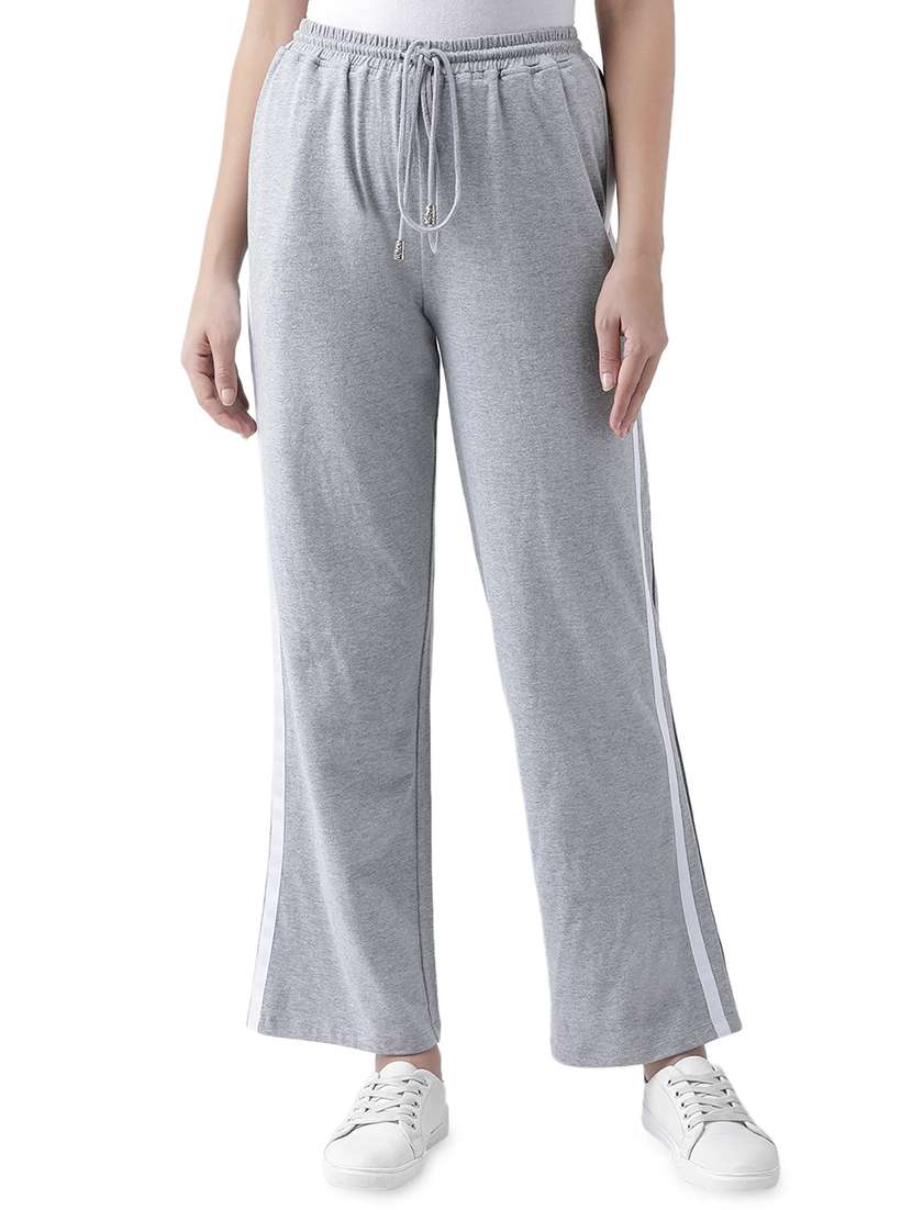 drawstring waist side tape track pants 