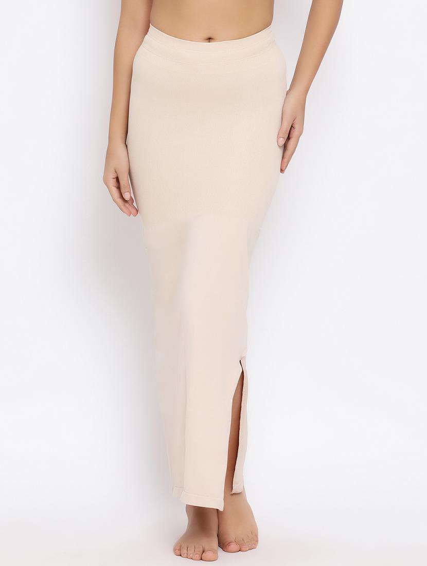 beige nylon saree shaper shapewear