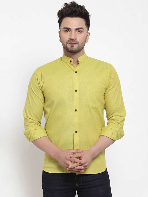 mens solid casual shirt - 16963284 -  Standard Image - 0
