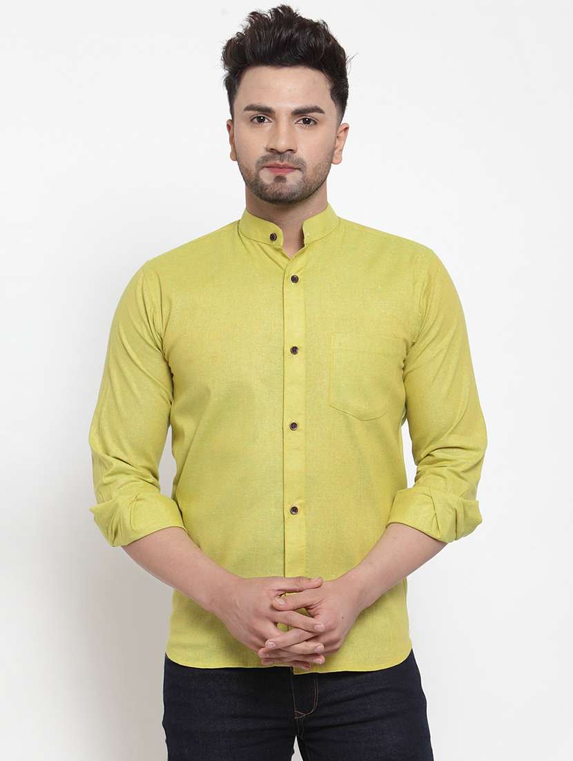 mens solid casual shirt - 16963284 -  Zoom Image - 0