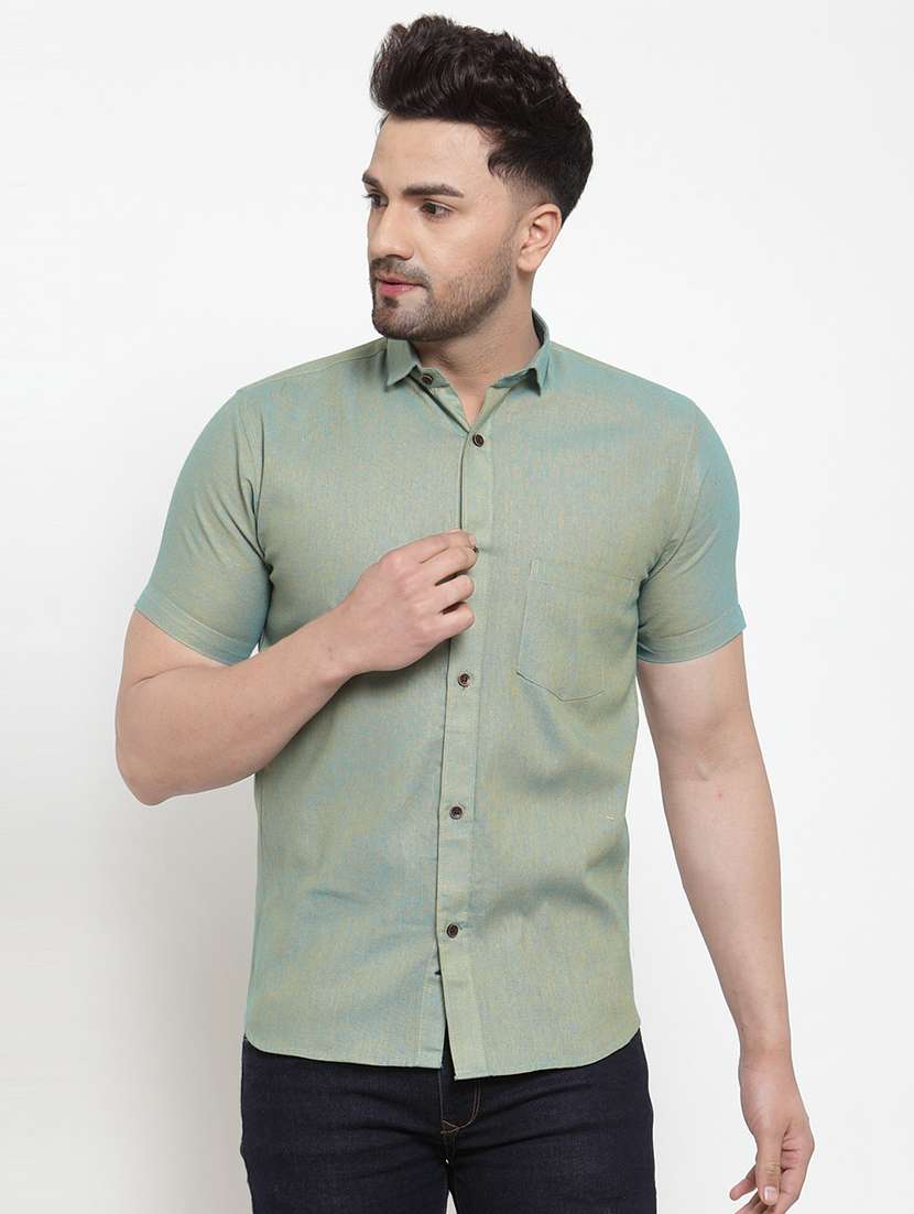 mens solid casual shirt
