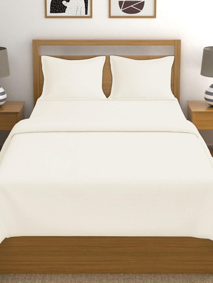 long staple cotton satin king bedsheet with elastic fitted sheet and 2 pillow covers - 16966591 - Standard Image - 1