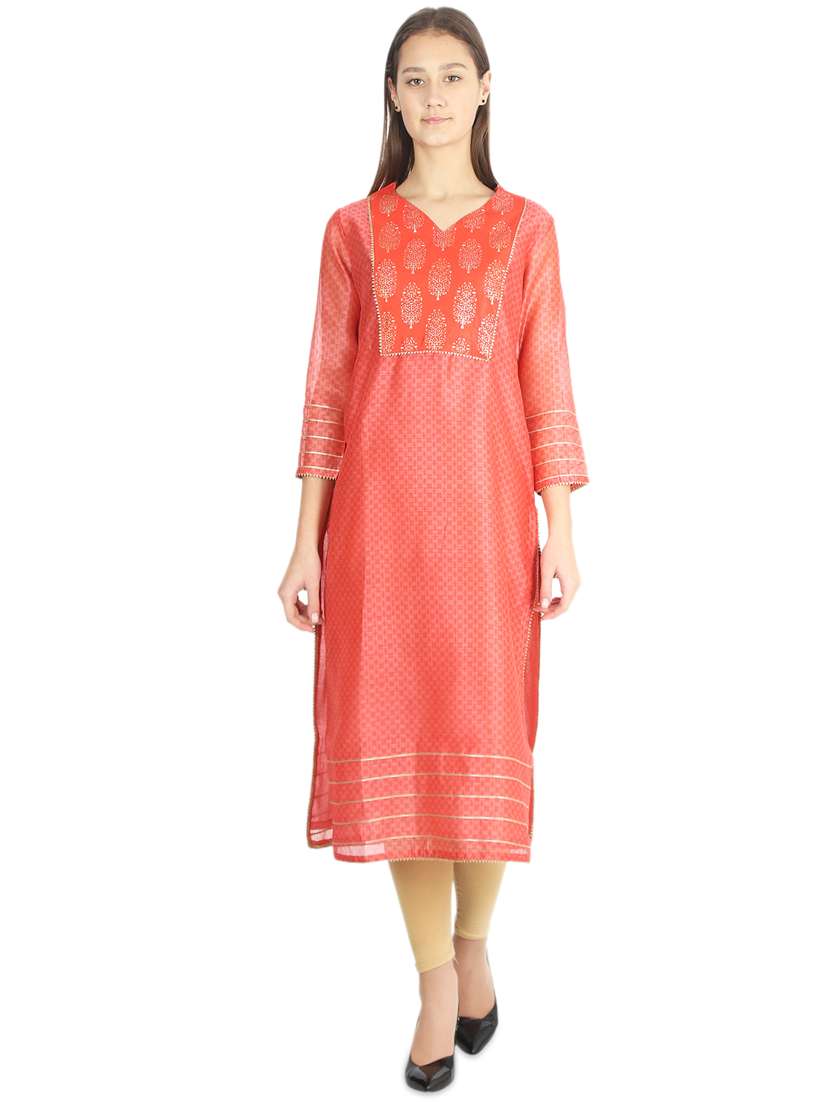 geometric chanderi straight kurta