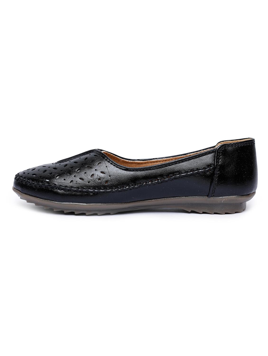black slip on ballerinas - 16966999 - Standard Image - 1