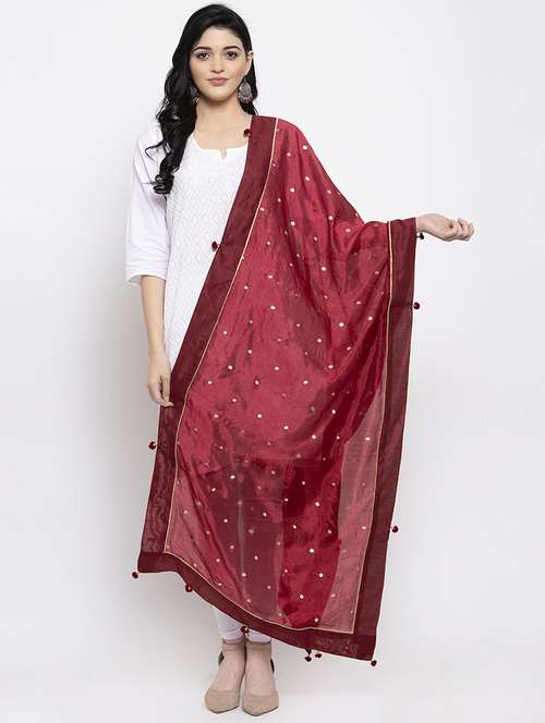 solid printed dupatta - 16968194 -  Standard Image - 0