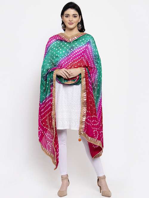 tie & dye bandhani dupatta - 16968203 - Standard Image - 0