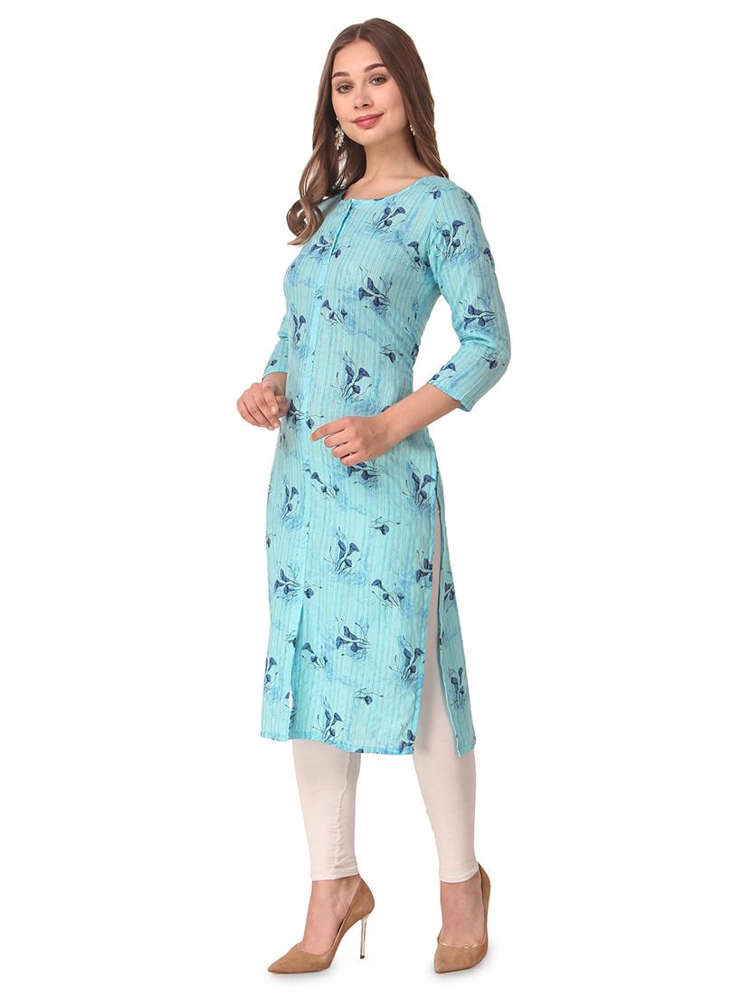 floral straight kurta - 16969100 -  Standard Image - 1