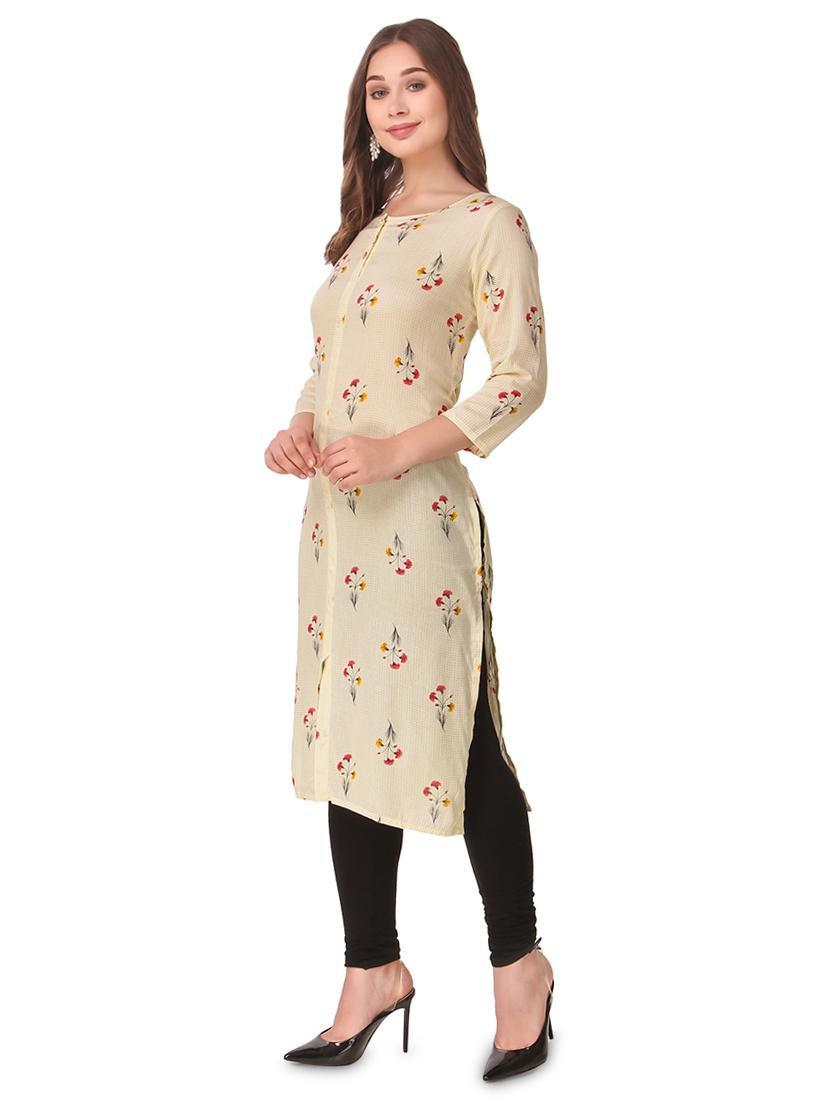 floral straight kurta - 16969109 -  Standard Image - 1